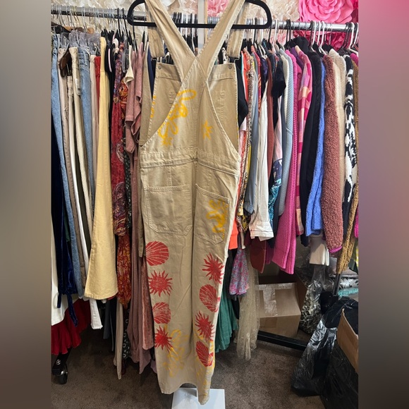 NWT Free People We The Free Ziggy Printed Seashell Overalls, SMALL - Picture 7 of 10